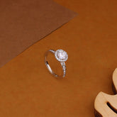 American Round Diamond Solitaire Adjustable Finger Ring